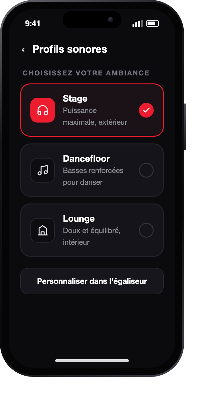 Profils sonores