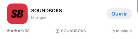 Application SOUNDBOKS dans l'App Store