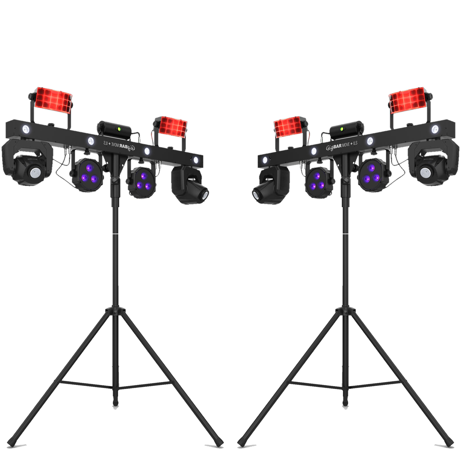 Pack Chauvet GigBAR Move x2, 2 barres 5 effets en 1 avec pieds