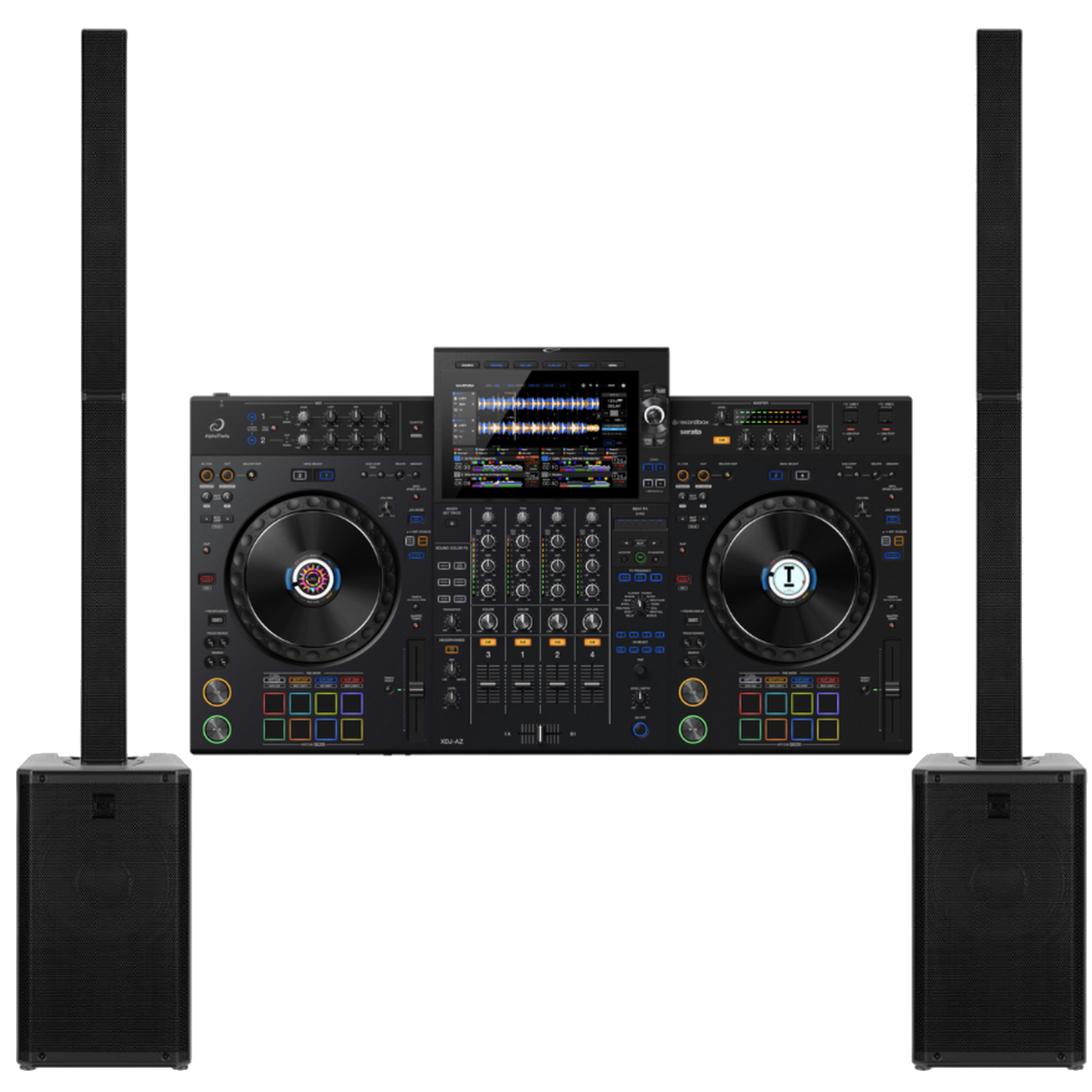 PACK DJ J11 SIGNATURE AZ - 2 colonnes RCF EVOX J11 + Pioneer XDJ-AZ - Location Soundcall